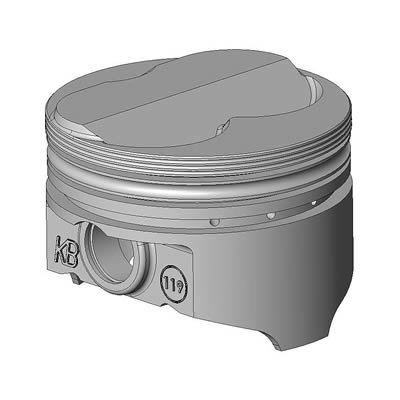 PISTON SET CHEV 350 +030 KEITH BLACK HYPEREUTECTIC .100" DOME SUITS STD 5.7" ROD 2-5/64 1-3/16 RING SIZE